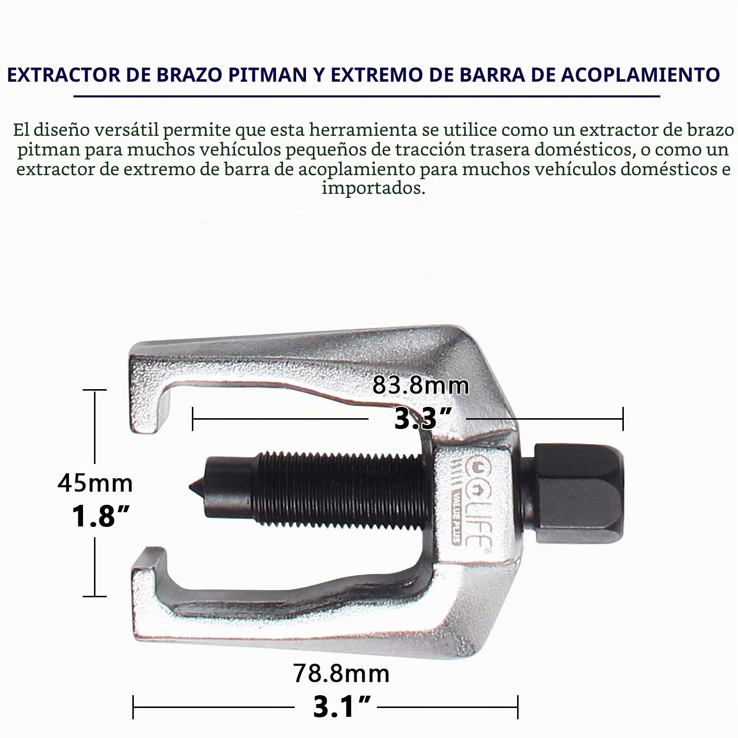 CCLIFE 5 piezas juego extractor de rotulas, extractor rotulas, extractor rotula, separador rotula | Extractor de rótulas, herramienta universal para exprimir todas las rótulas en el chasis