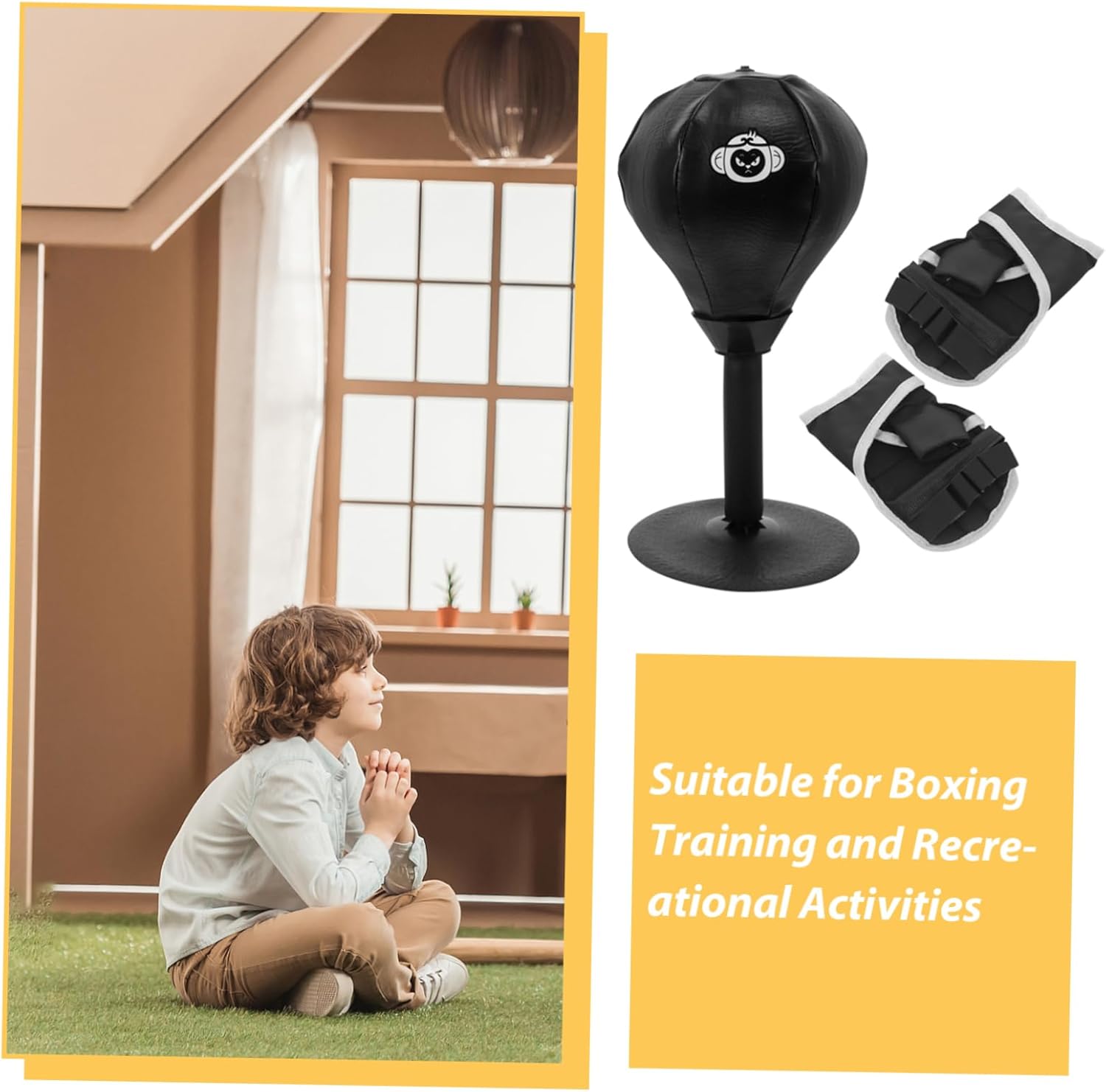 1Set Boxing Training Ball with Suction Cup Design Portable Reflex Training Equipment for Home Use for Improving Hand Eye Coordination and Quick Reactions