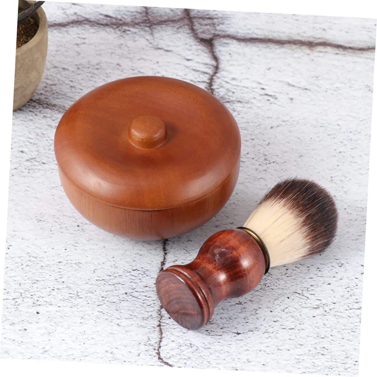 Baluue Men Beard Care Set Shaving Brush Bowl Grooming Tool Kit for All Beard Types Smooth Shaving Experience and Lather Production