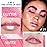 evpct Warm Pink Metallic Glitter Lip Liner and Lipstick Combo Set Long Lasting Waterproof, Metallic Shimmer Lip Gloss Stain Makeup for Women, Warm Pink Frosted Iridescent Glossy Liquid Lipstick 19