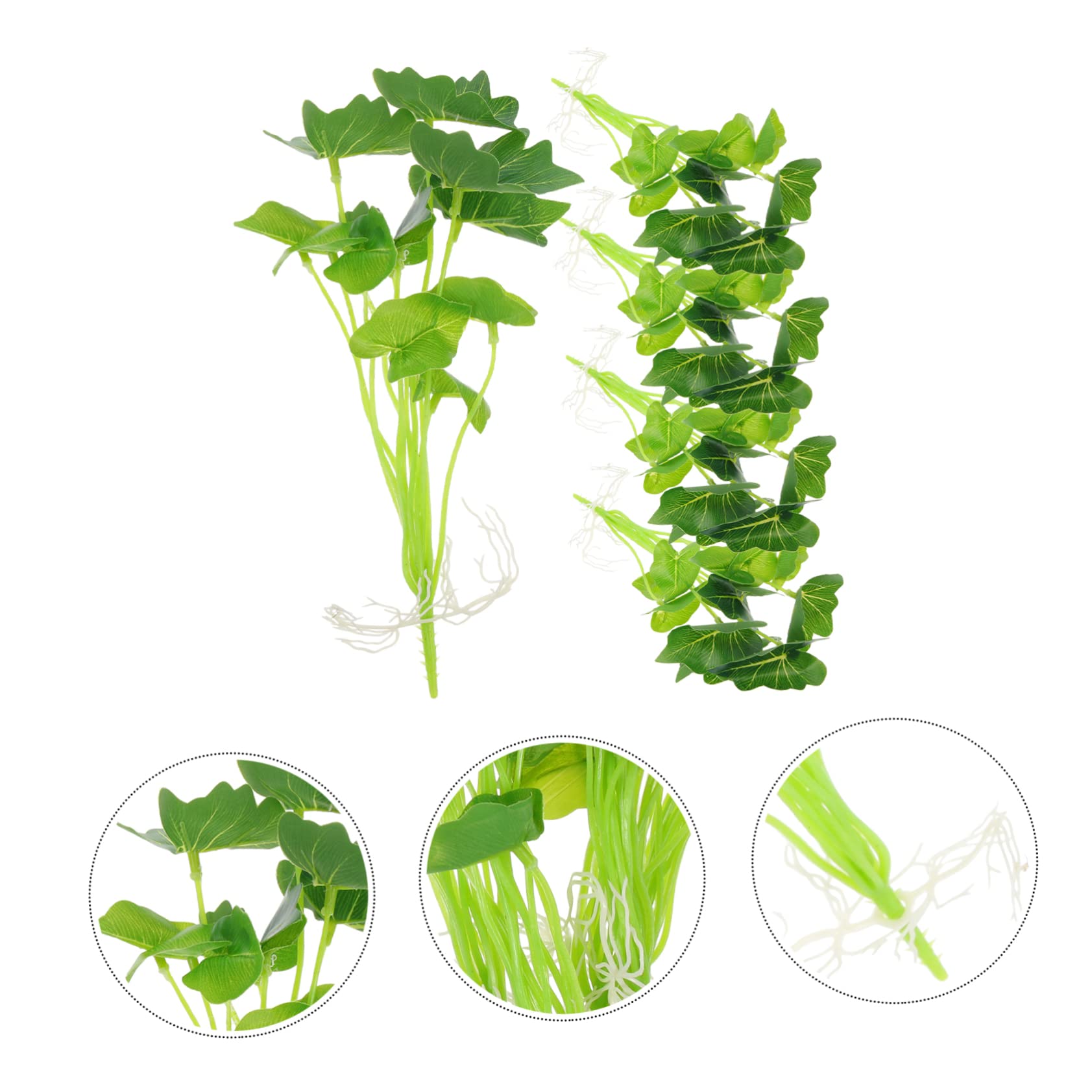 Cabilock 25 Piezas De Plantas De Imitación Decoraciones Verdes Decoración para Mesa Decoración De Mesa De Comedor Plantas Acuáticas Artificiales Adorno De Acuario Decoración De Acuario