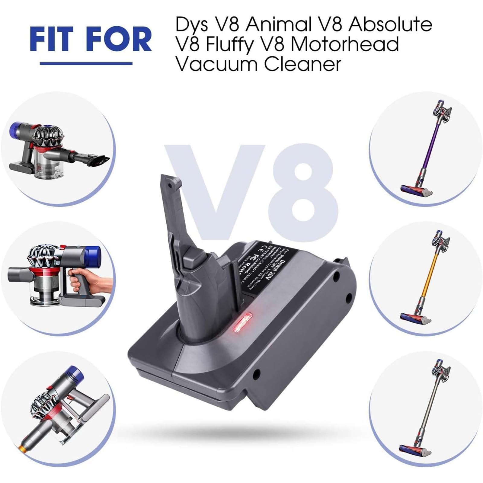 Amazon.co.jp: Dyson V8用V8アダプター Dewalt 20V 60V リチウム