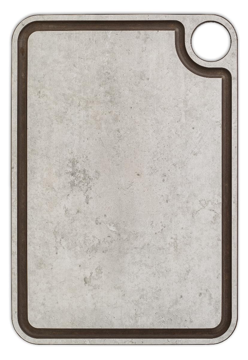 ARCOS Cutting Board with Channel and Hanger, Smooth Surface for Chopping Food in Cellulose Fibre and Resin, Professional Meat and Vegetable Cutting Utensil with Anti-spill Channel, Grey, 13" x 9"
