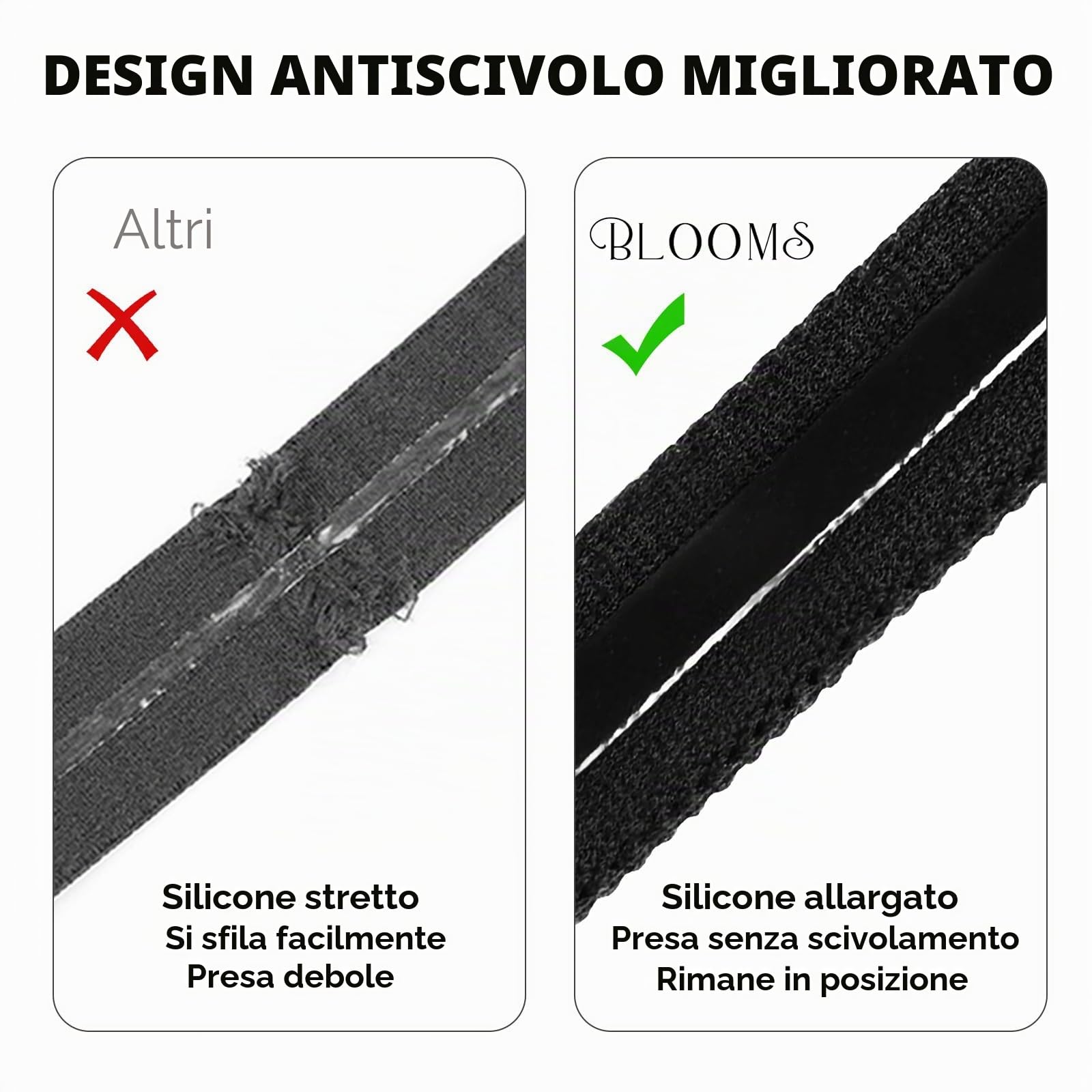 Blooms 6 Pezzi Fascia Capelli Sportiva - Fascetta Capelli Uomo Antiscivolo Sottile Cerchietto Elastico Sport per Yoga, Calcio, Basket, Fare Jogging, Tennis