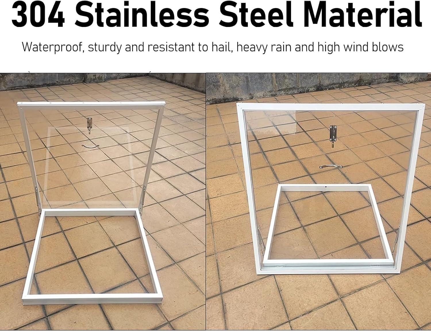 Roof Access Hatch Door 24x36 30x36 36x36 39x39in, Attic Hatch Cover with Gas Shock Strut & Lockable Handle, Roof Metal Plate Rainproof for Cellar Door, Escape Lid, Well Cover(90x100cm 35.4x39.4in)