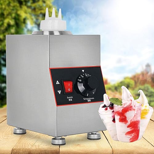 YIYIBYUS Calentador de salsa de chocolate eléctrico de 22.0 fl oz, máquina de calentamiento de condimentos 86.0-185.0 F, calentador eléctrico de