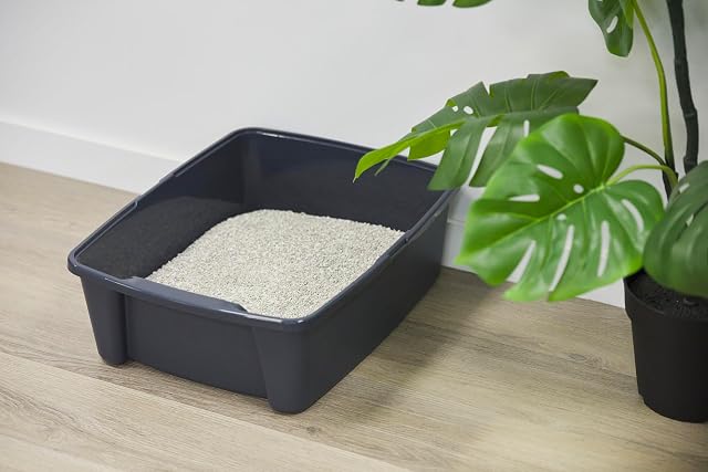 Foto 3 de 6 de Iris Ohyama, Bandeja de Arena Felina, Caja de Arena para Gatos, Fácil de Limpiar, Plástico (PP) Libre de BPA