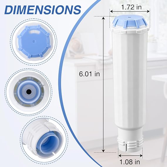 Water Filter Replacement, Compatible with KitchenAid KF6, KF7, KF8 Fully Automatic Espresso Machines (1 Pack)