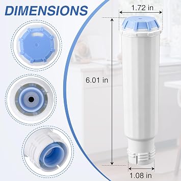 Water Filter Replacement, Compatible with KitchenAid KF6, KF7, KF8 Fully Automatic Espresso Machines (1 Pack)