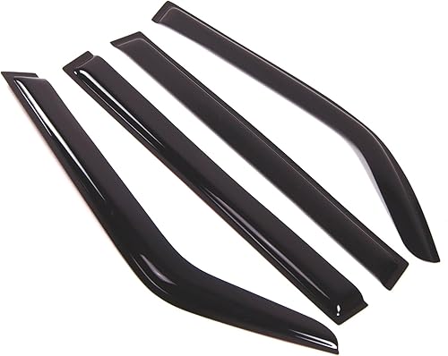 Tuningpros Visor de ventana compatible con Toyota Land Cruiser 1980-1990, DGWV2-558, deflector de montaje exterior, protector de lluvia, humo