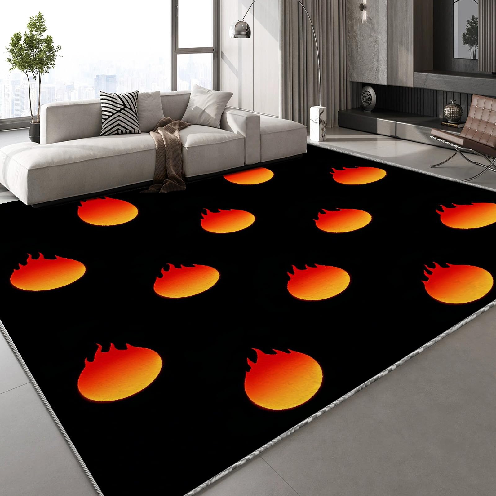 Tapis résistant aux taches 160x230 cm imitation cachemire pour salon