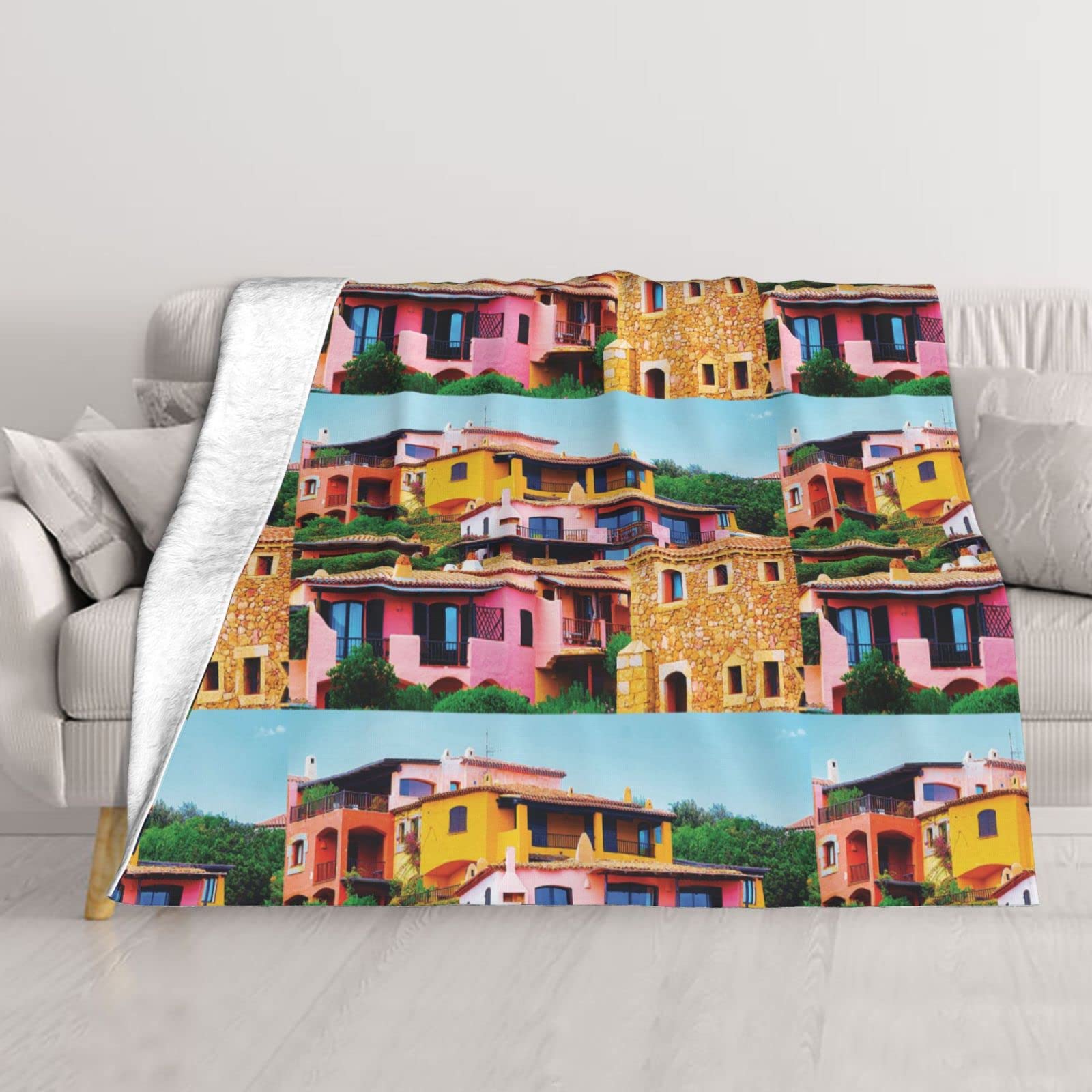 Couverture légère thermique BAFAFA plaid respirant toutes saisons lit et canapé 203x152 cm
