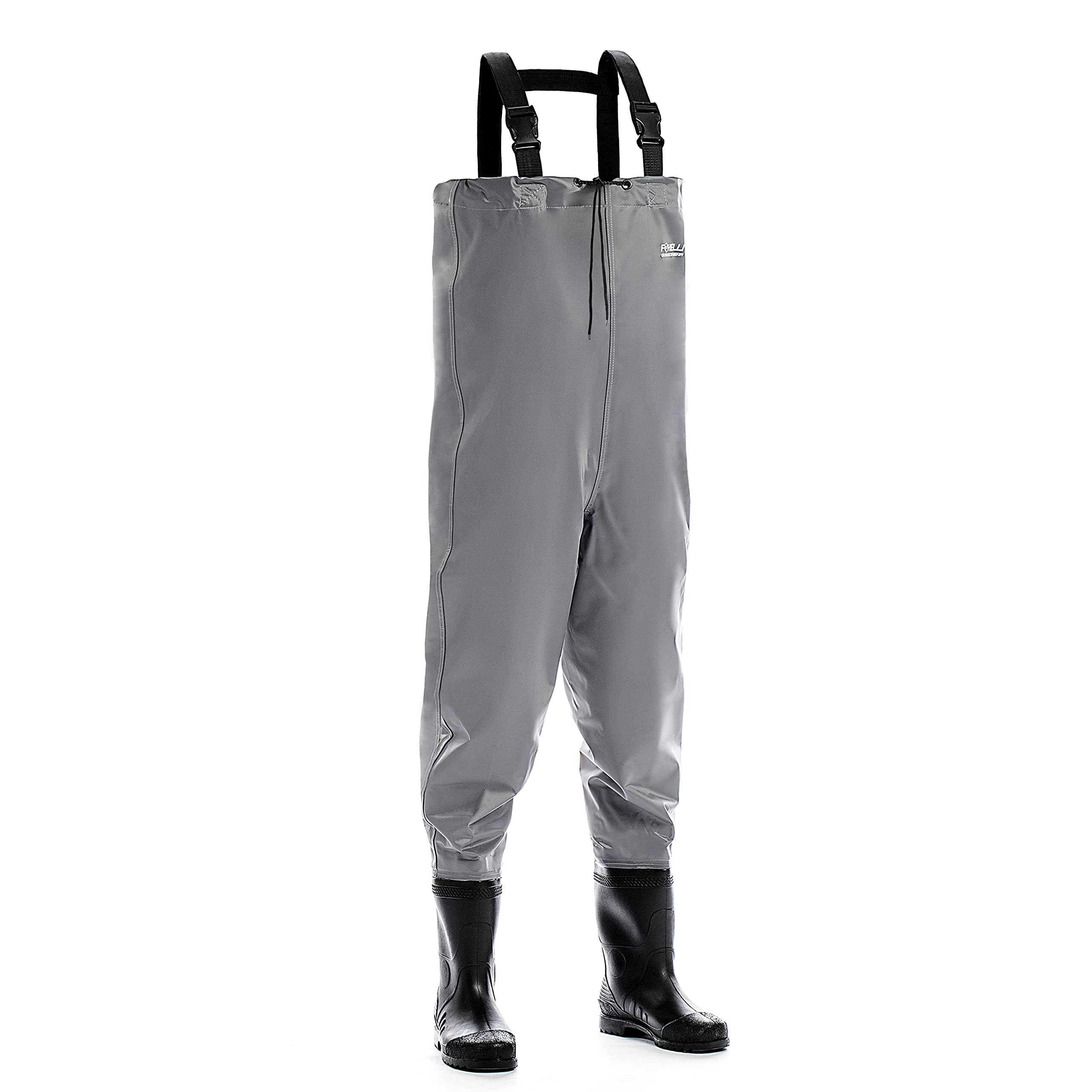 Foxelli Chest Waders - 2-ply Nylon/PVC Waterproof Lightweight Fishing Waders for Men & Women with Boots