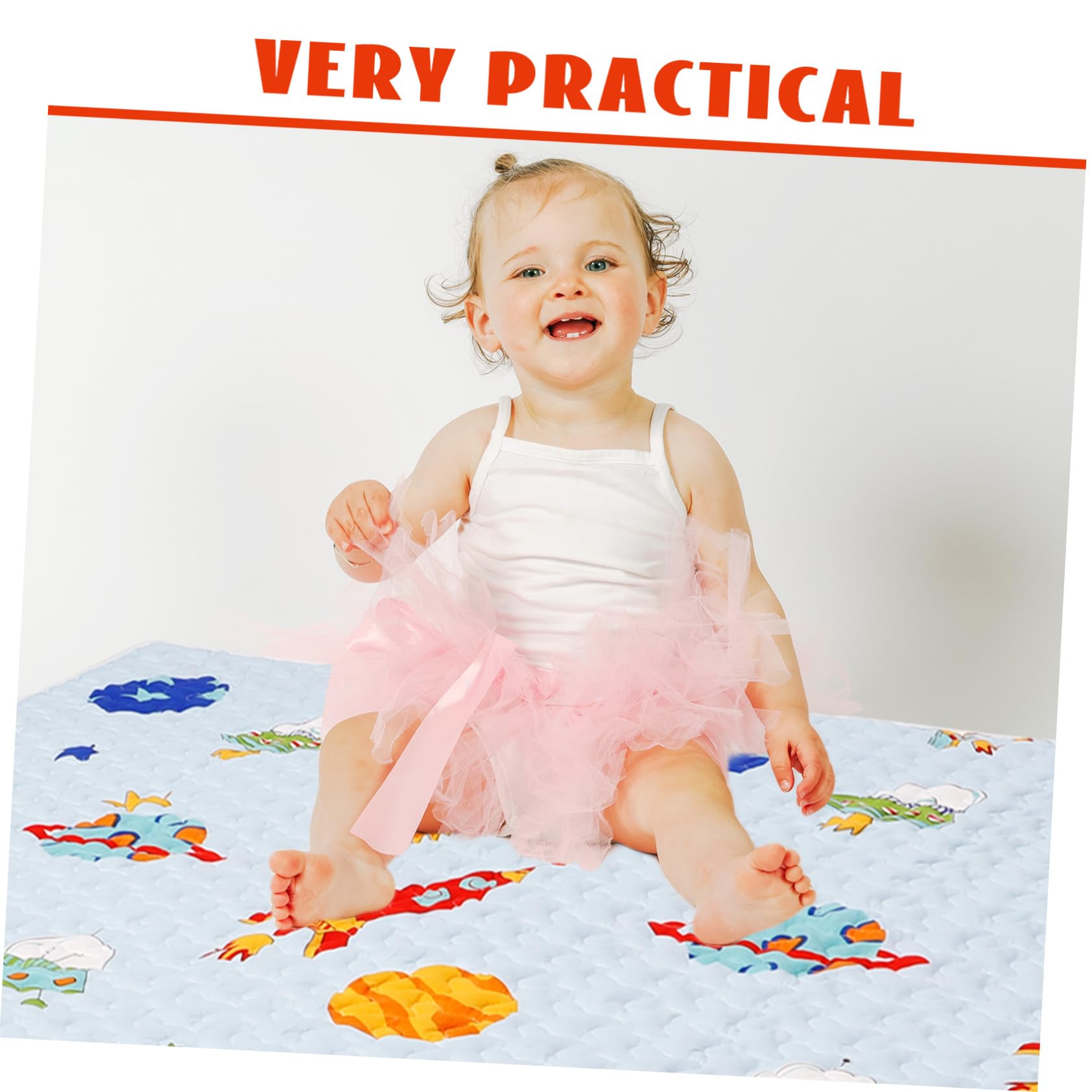 SUPVOX Tapis de Table pour Chaise Haute Bébé Antidérapant en Tissu Doux et Confortable, Design Polyvalent et Mignon pour Protéger le Sol Pendant les Repas et Jeux