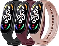 Vista 11 de Wanme Bandas compatibles con Xiaomi Mi Band 7 Correa de repuesto para mujeres y hombres, correa deportiva de silicona suave para Xiaomi Mi Band 7