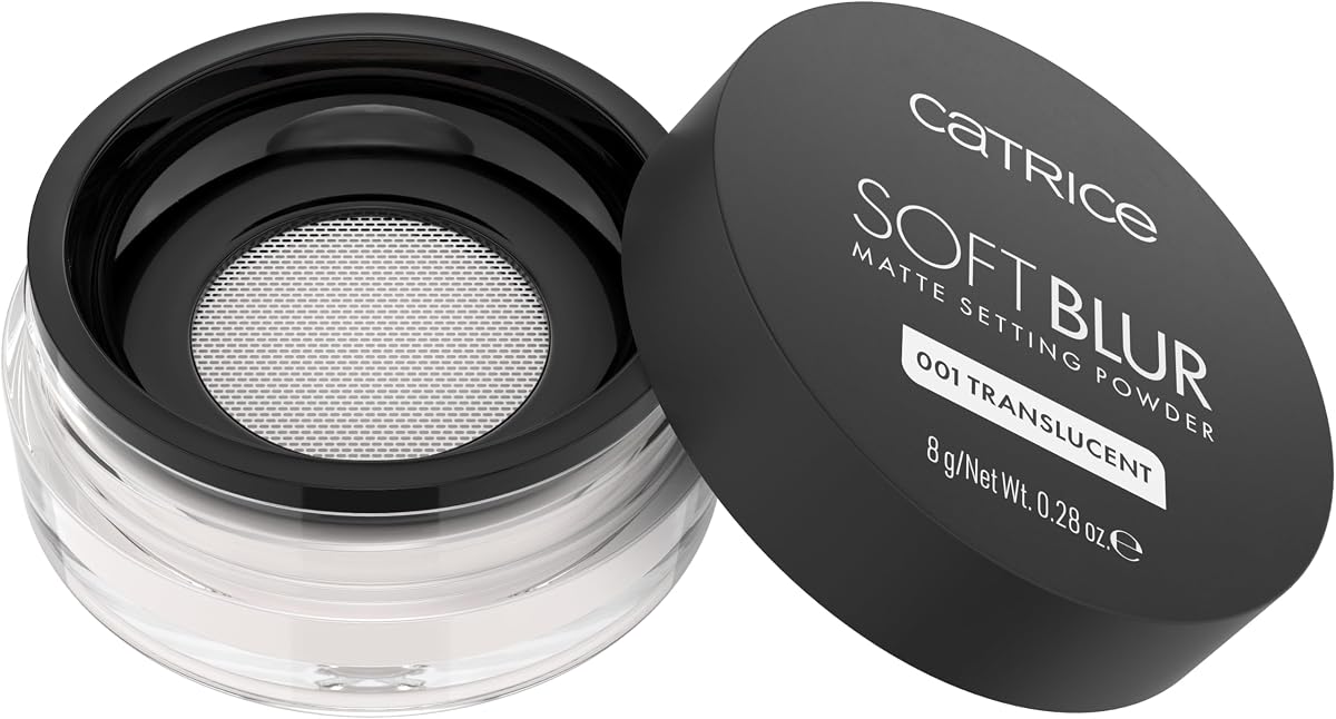 Catrice Soft Blur Loose Setting Powder, Matte (001 | Translucent) | Lightweight, All-Day Wear, Blurs Pores & Imperfections, No Flashback, Travel-Friendly, Fragrance Free, Vegan, 0.28 oz