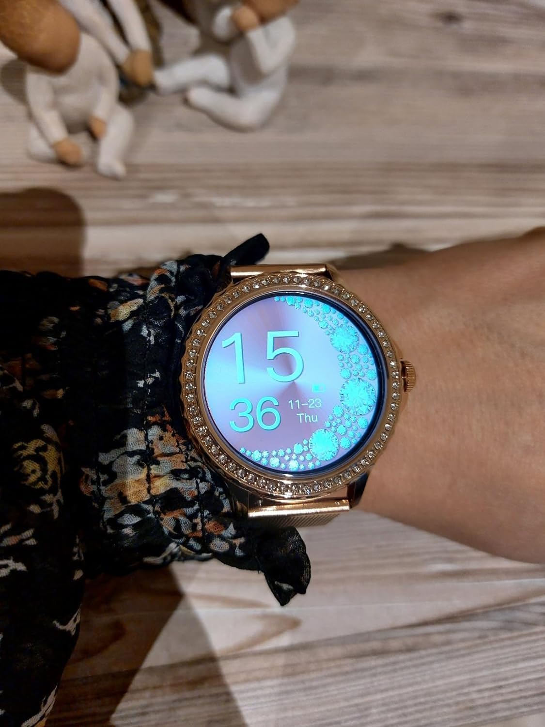 Smartwatch Mujer 1.85'' Reloj Inteligente Reloj Impermeable Color de la  caja Oro Color de la correa Oro Color del bisel Oro