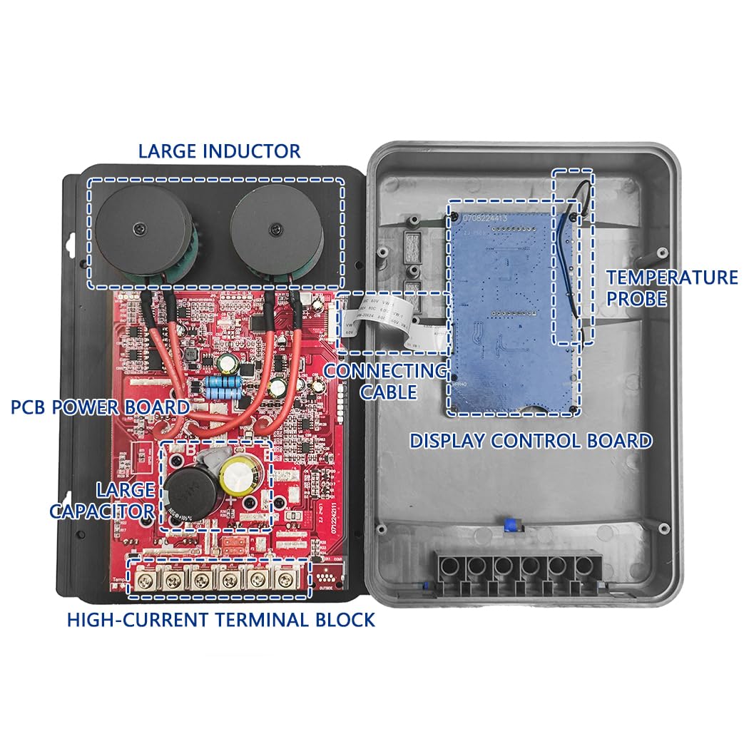 Y&H MPPT regulator ładowania Bluetooth, regulator ładowania solarnego 60 A, 12 V/24 V/36 V/48 V, LCD, maks. moc wejściowa panelu PV 3120 W, do ładowania akumulatorów żelowych AGM mokrych i litowych