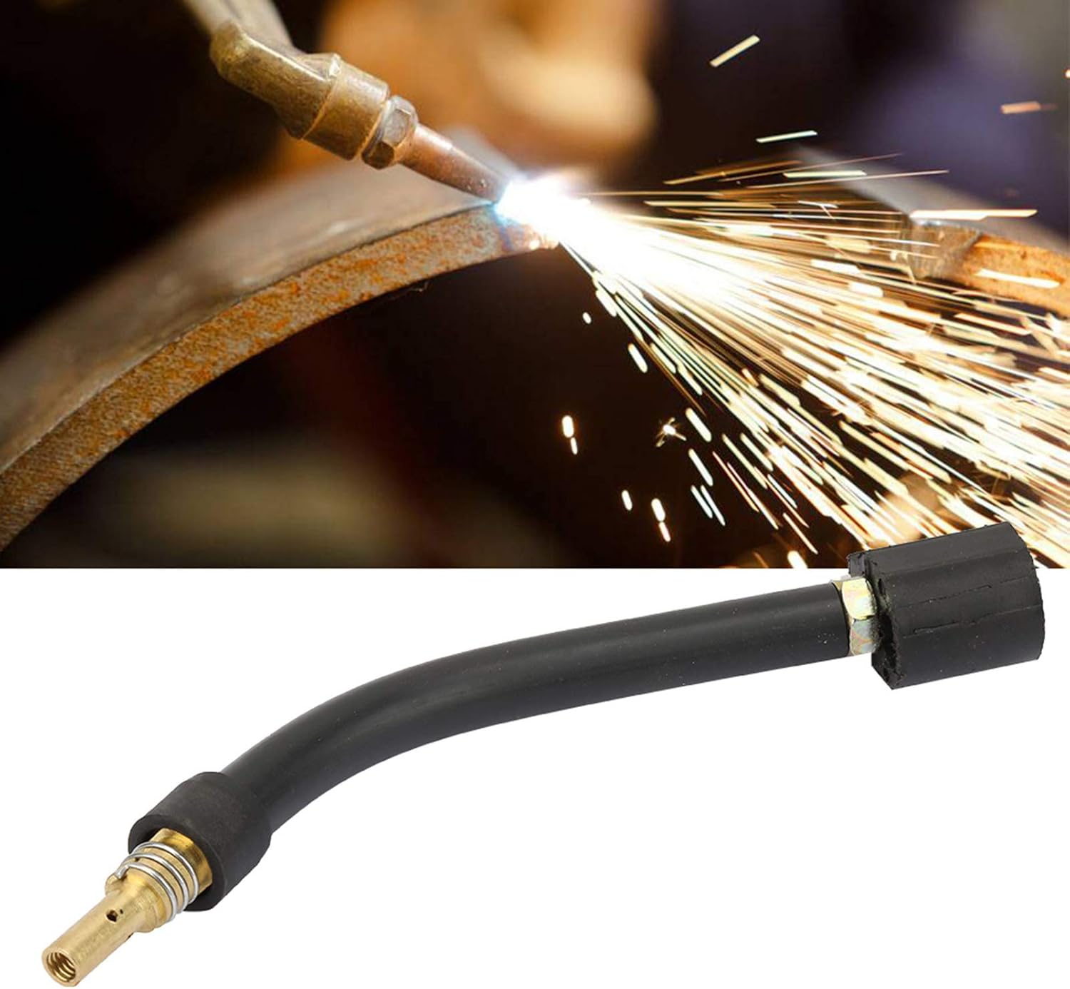 Welder Parts Torch 20. 0×13. 0×2. 0 24Pcs Welding Tip Gas Nozzle Neck for Binzel 15Ak Copper Tips