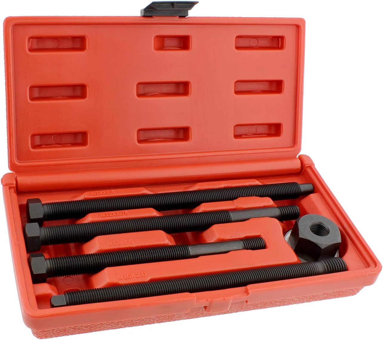 ABN Long Reach Harmonic Balancer Installer Kit – 5 Piece Harmonic Balancer Pulley Puller Set Damper Puller Kit