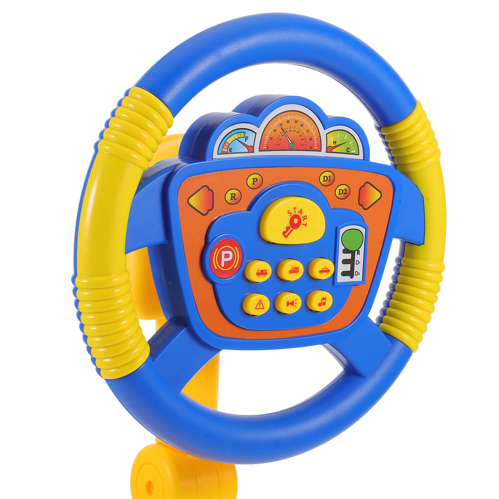 Volante Giocattolo per Ragazzo Ragazza con Musica Volantterattivo da Pavimento in Plastica Adatto per Giochi di Simulazione di Guida all Aperto Casa
