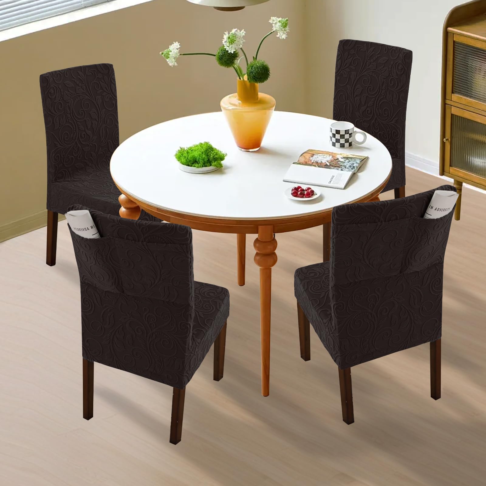 LiveGo Dining Chair Slipcover with Storage Bag - Image 2