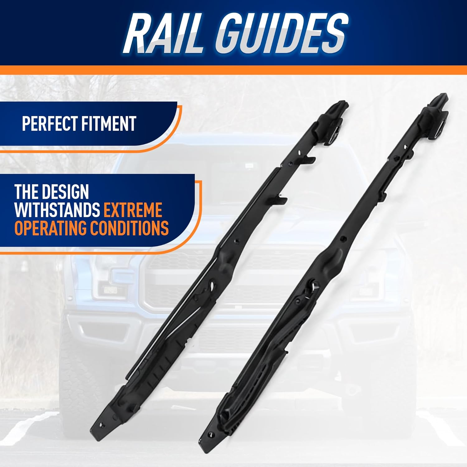 Sunroof Track Guide Rails Assembly Repair Kit for Ford F150 2015-2020 & F250 F350 F450 2017-2019 | Best Sun Roof Guide Rails Replacement | Premium Car Accessories & Repair Kits for Sliding Sunroof