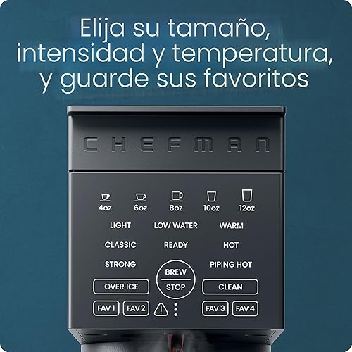 Miniatura 6 de Chefman Cafetera de una sola porción, funciona con K-Cup y molidos