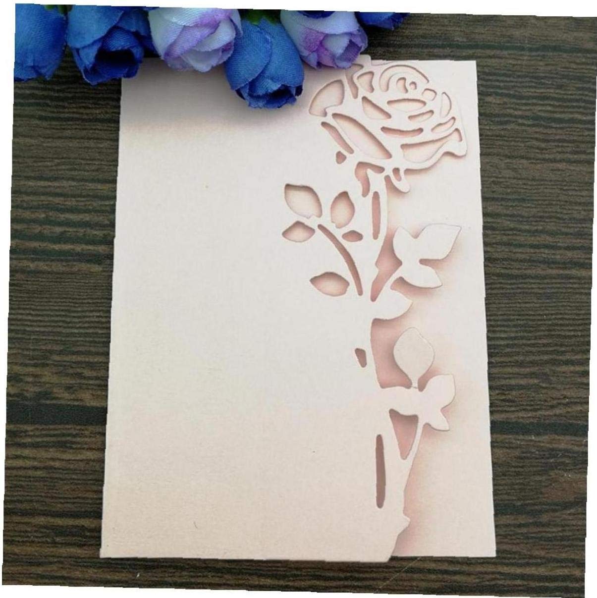 Métro-métal Pochoirs Fleur Feuilles Bordure De Coupe Métallique