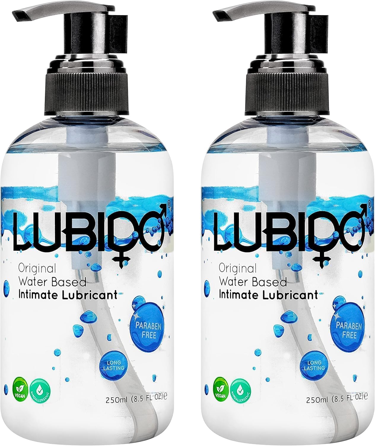 Lubido Original Gleitgel auf Wasserbasis ohne Parabene 250ml (2er Pack)
