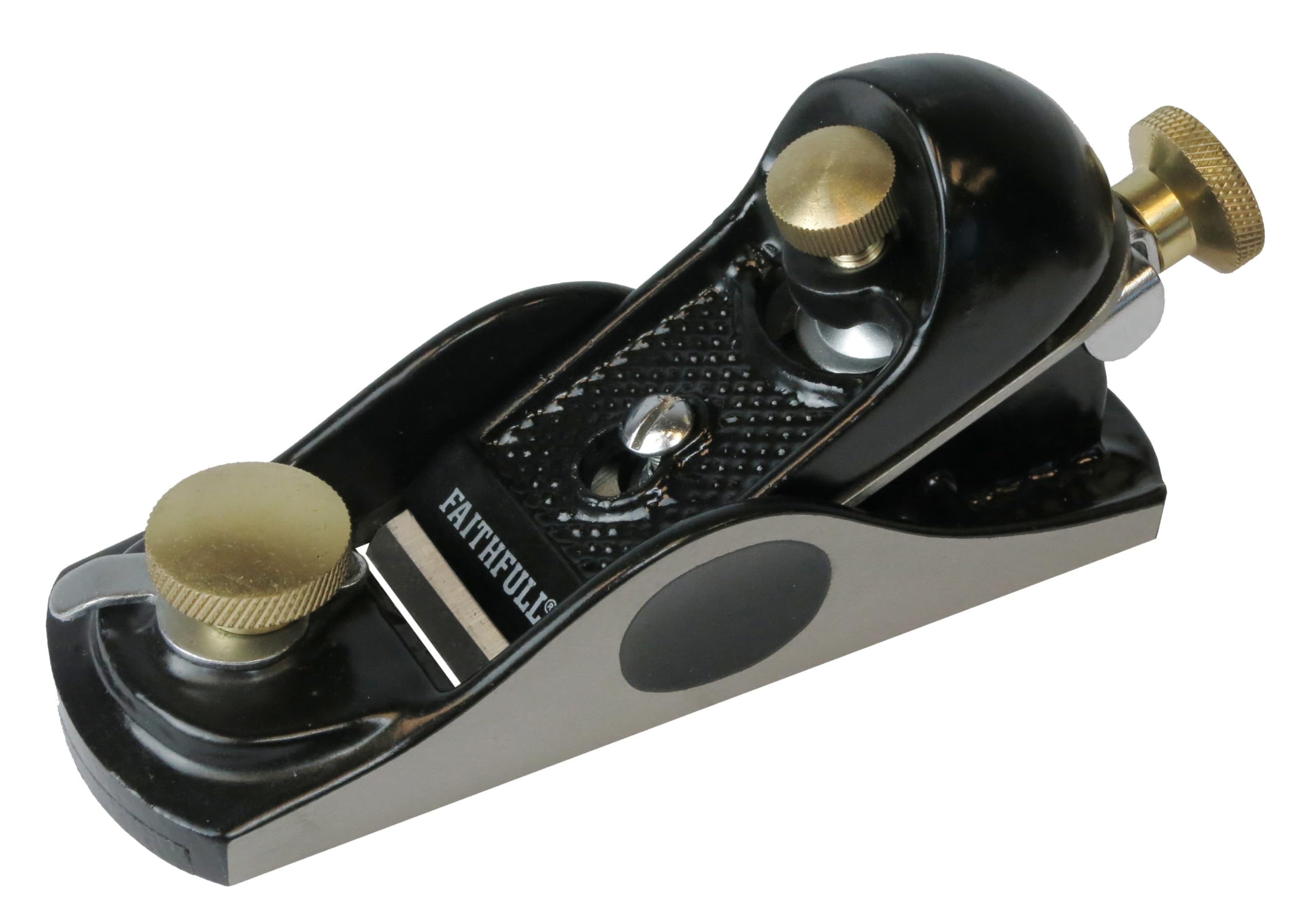 Rabot à main Faithfull 912 dans un coffret en bois – Rabot à main à angle faible en fonte usinée avec précision pour le travail du bois de bout et la finition générale
