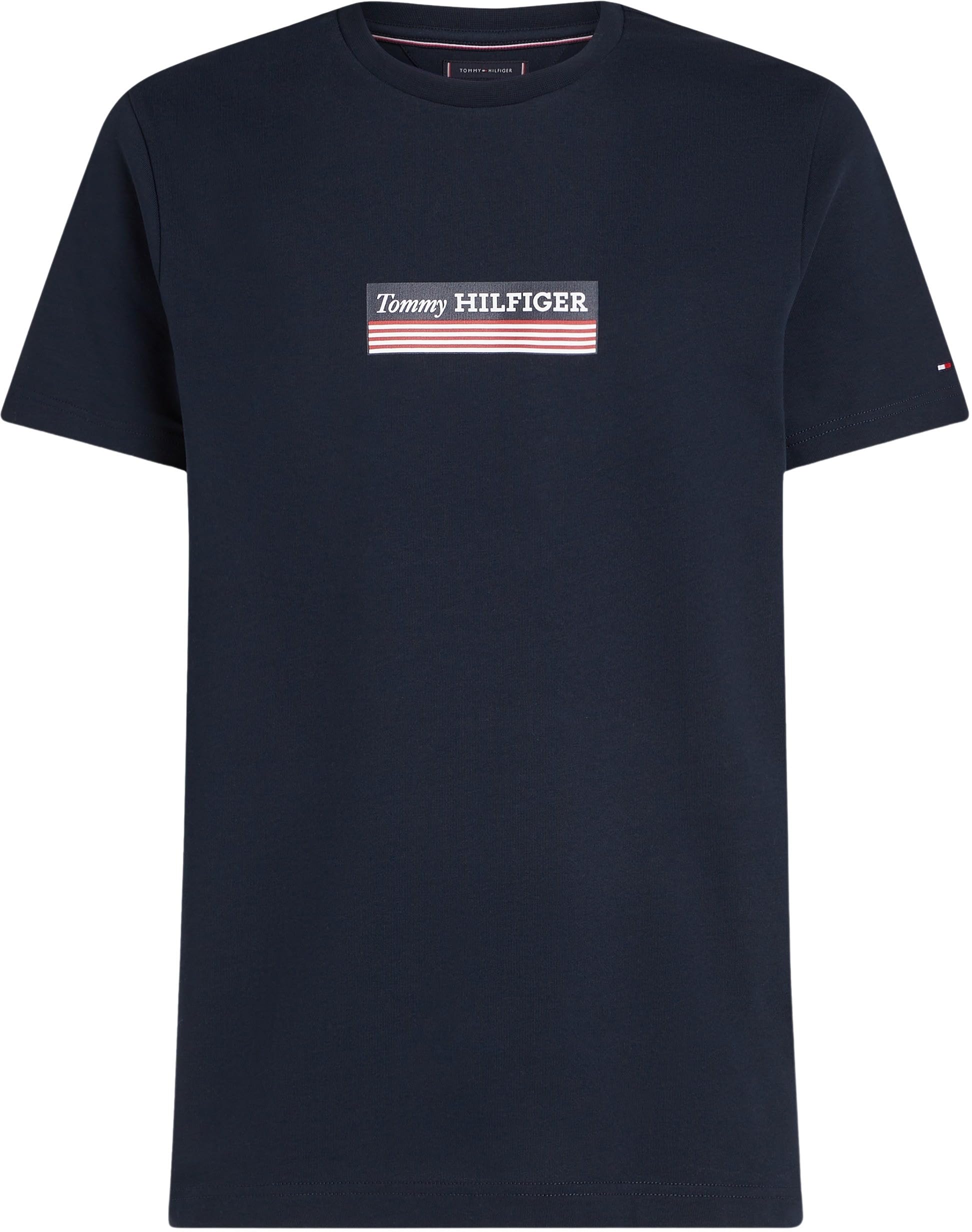 Tommy Hilfiger Uomo T-Shirt Maniche Corte Box in Cotone
