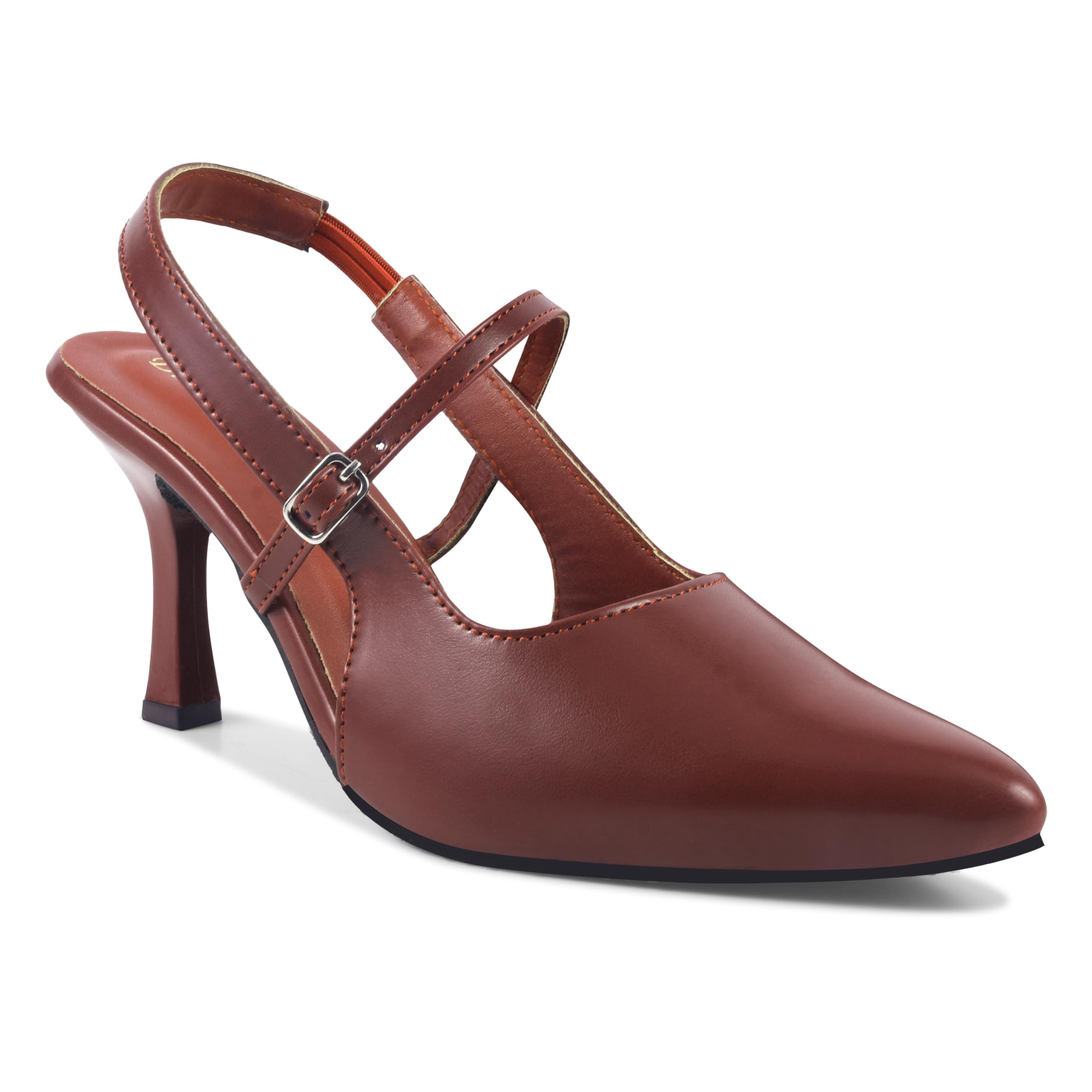 Women's Slingback Heels Cherry Red Pointed Toe Heels with Cushioned Insole Elegant & Comfortable Footwear for Office or Events-image-39