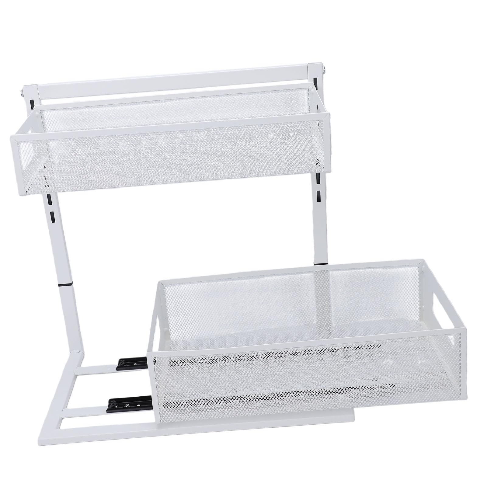 TOPINCN Spülenschrank Organizer 2 Ebenen, Höhenverstellbarer Ausziehbarer