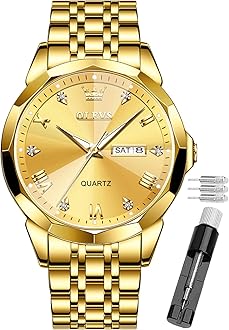 Male Wrist Watches, Analog Quartz Business Stainless Steel Waterproof Luminous Watches Luxury