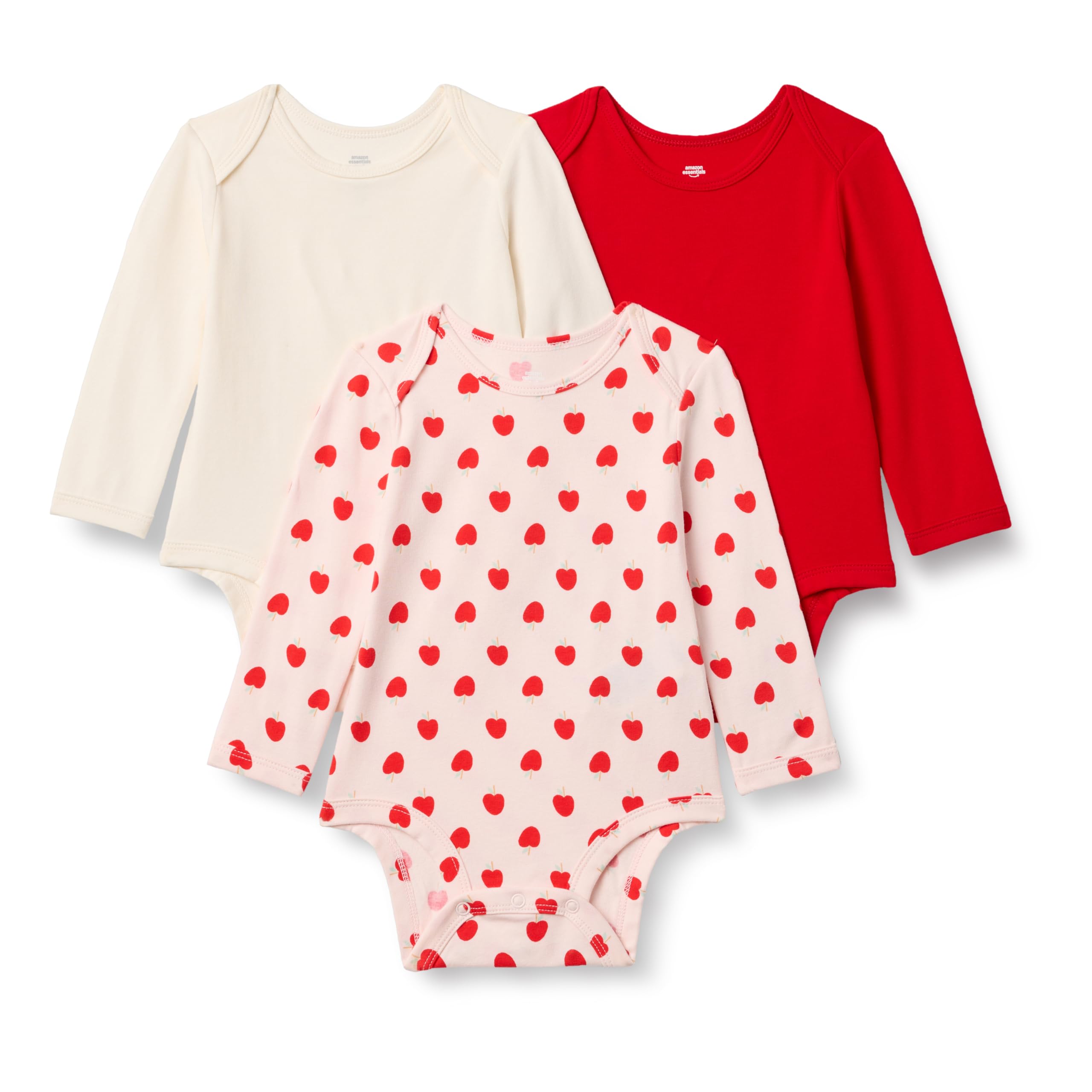 x Sofia Grainge Unisex Babies' Long Sleeve Crew Neck Bodysuit, Pack of 3
