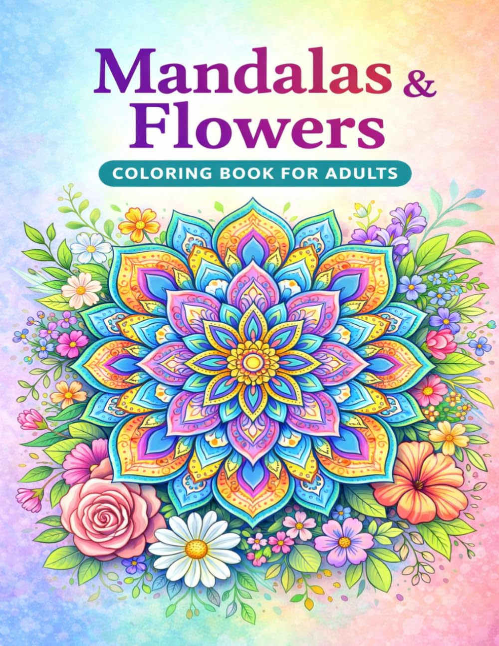 Mandalas & Flowers: Coloring book