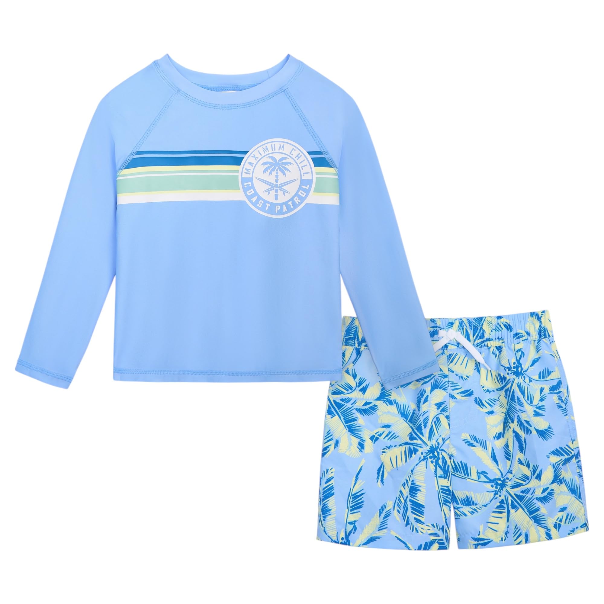 Toddlers and Baby Boys' Swimsuit Trunk and Rashguard Set