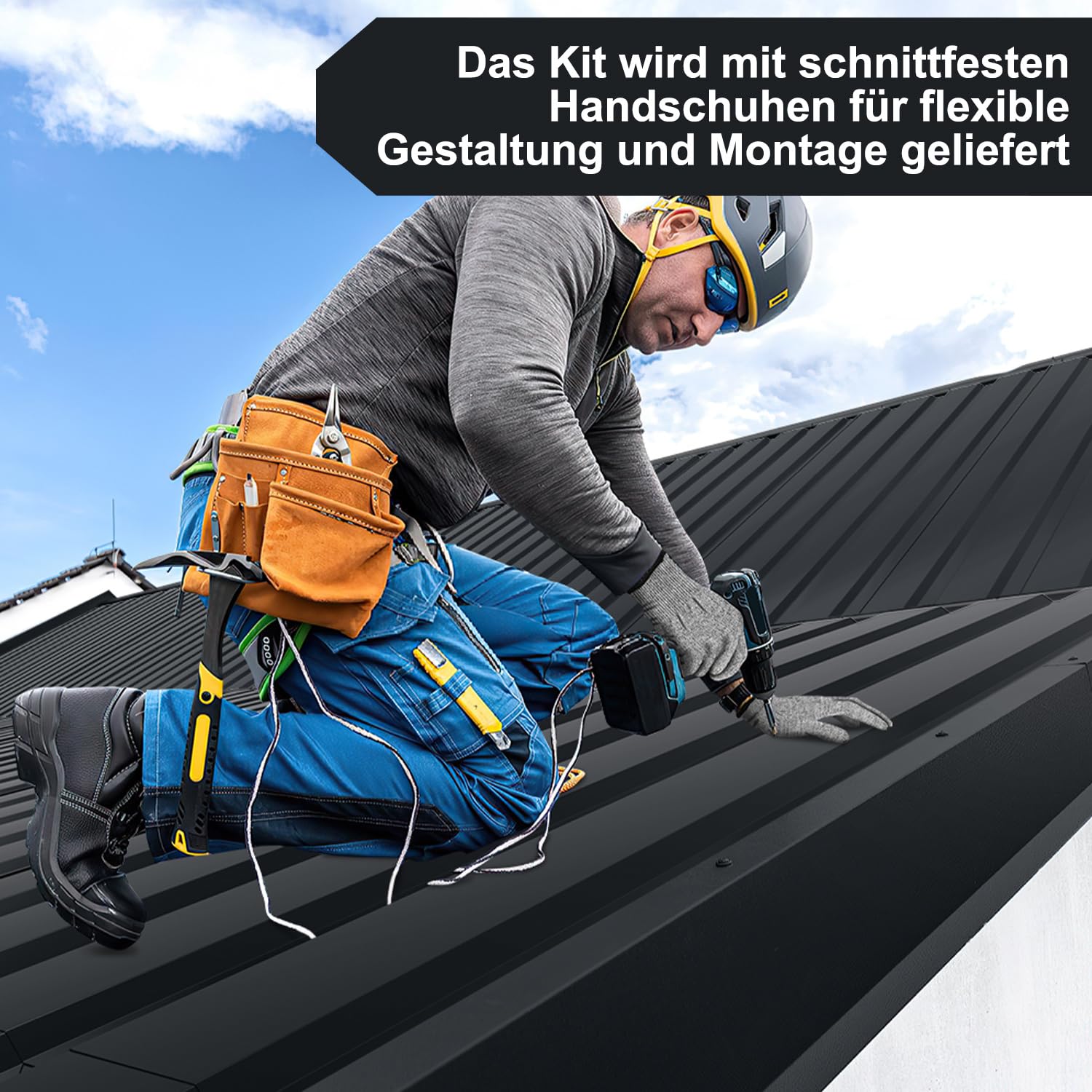 Trapezblech 24 Stück 129×46 cm Anthrazit – wetterfeste verzinkte Dachplatten 0,25 mm, Profilblech für Carport, Gartenhaus & Terrasse