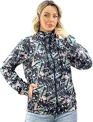Jaqueta Feminina Corta Vento Estampada com Forro e Capuz – Esportiva, Casual, Leve e Resistente à Água – Marca Lufran – P ao EG
