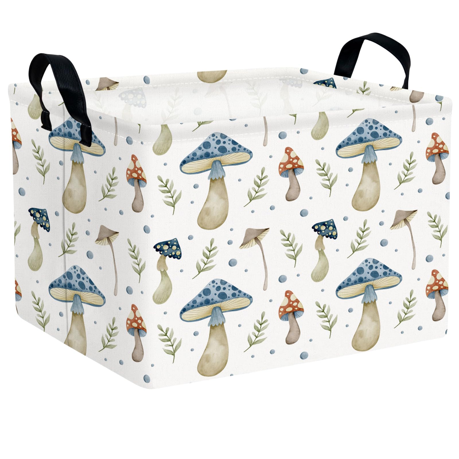 Kid Storage Basket, Blue Mushroom