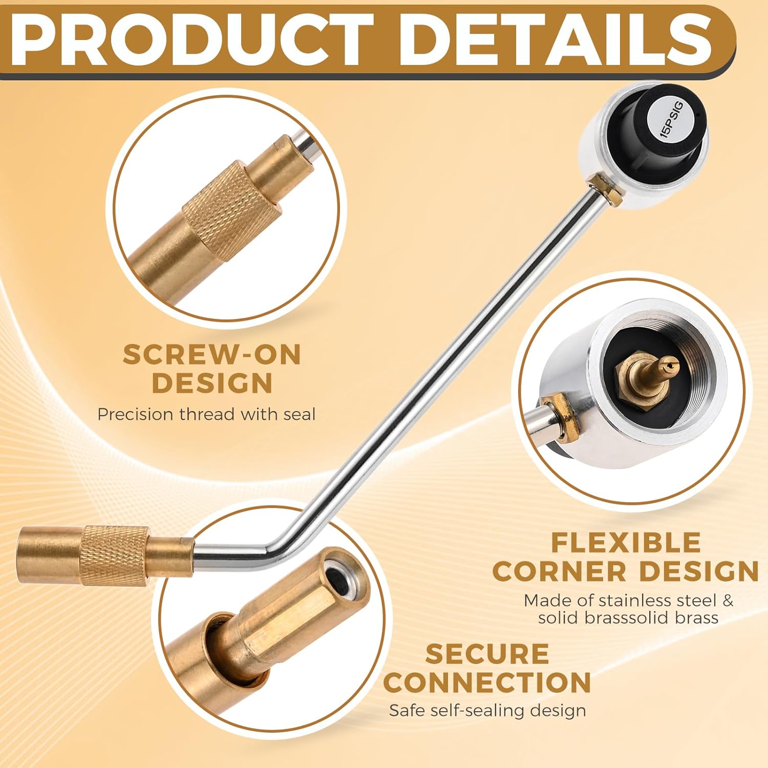 5430 Gas Stove Pressure Regulator Compatible with Most Coleman Stoves & Grills, Maintain Stable Propane Gas Pressure, Replacement for Classic, PowerPack, Triton, Fold N Go (Not for Roadtrip LXE/LXX)