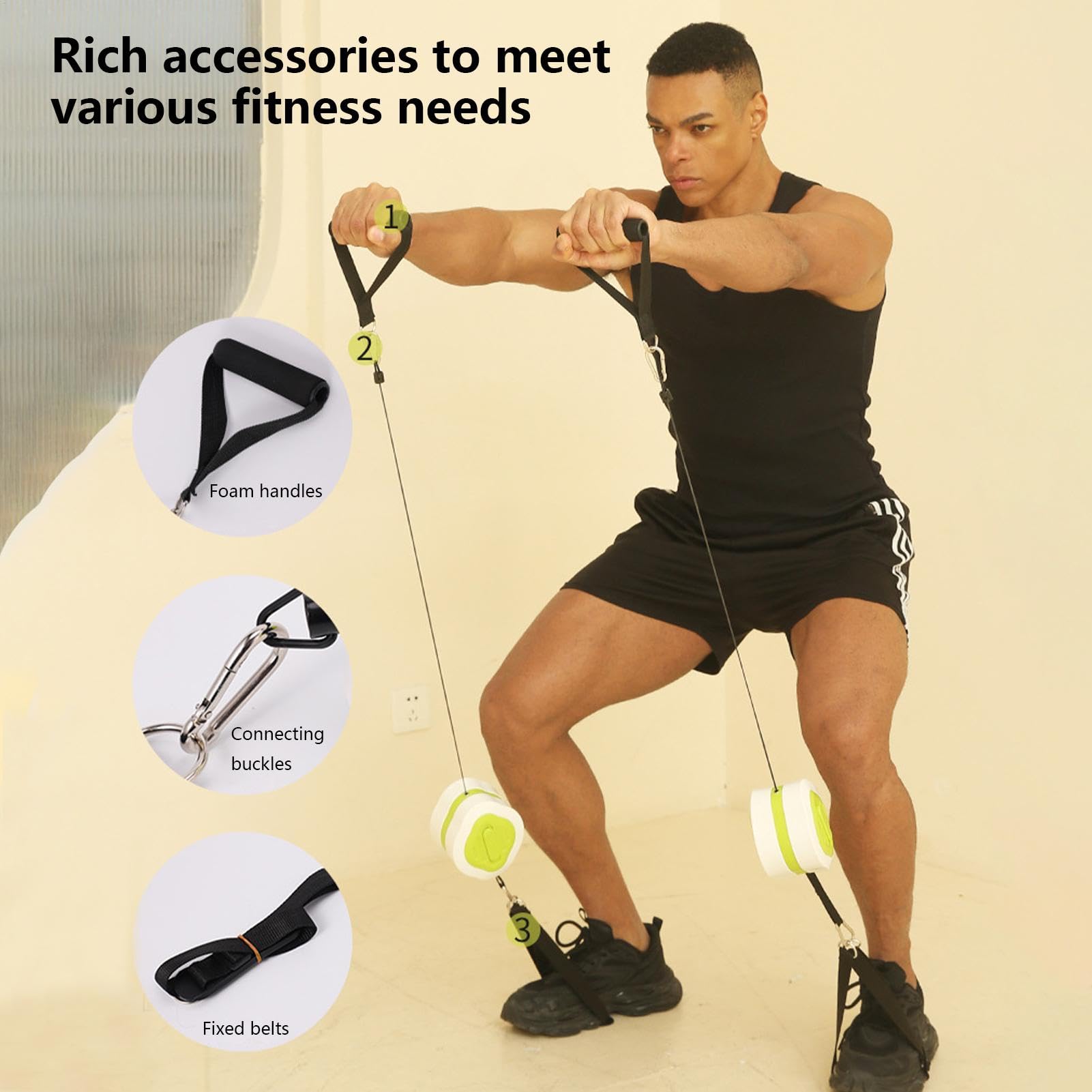 Bandas de ejercicio con asas, herramienta de entrenamiento de antebrazo, entrenador de fuerza de brazo, entrenador flexible para antebrazo, fortalecedor de mano para gimnasio en casa y al aire libre