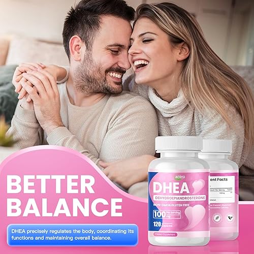 Miniatura 5 de ACEYO DHEA Suplemento de 100 mg para hombres y mujeres, apoyo inmunológico y de salud física, sin OMG, sin gluten, 120 cápsulas
