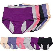 6pcs Women's Incontinence Underwear Washable, Incontinence Panties for Women Over 60 Plus Size