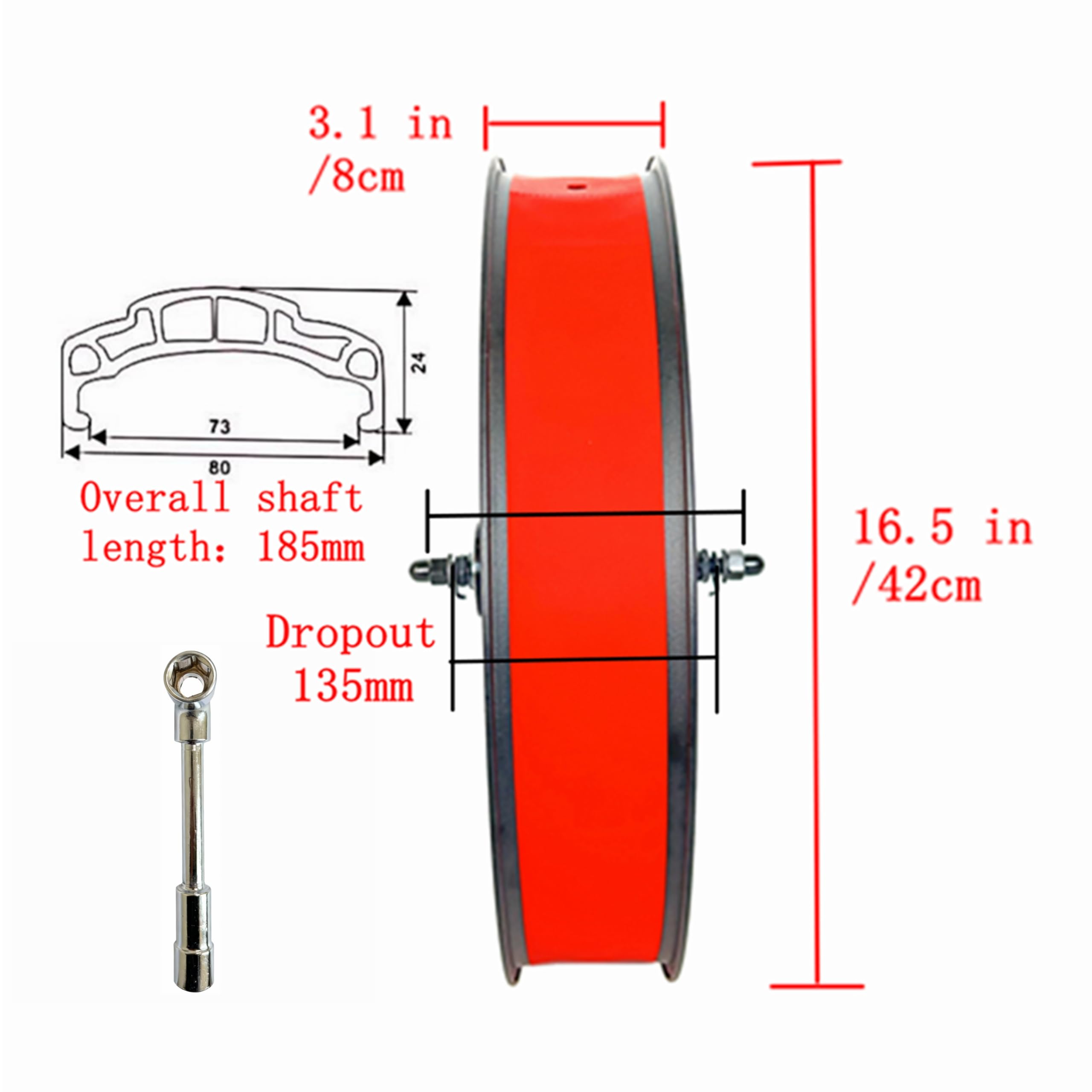 Amazon | SZWEDI 20x4.0 フロントファットバイクホイールボルトオン