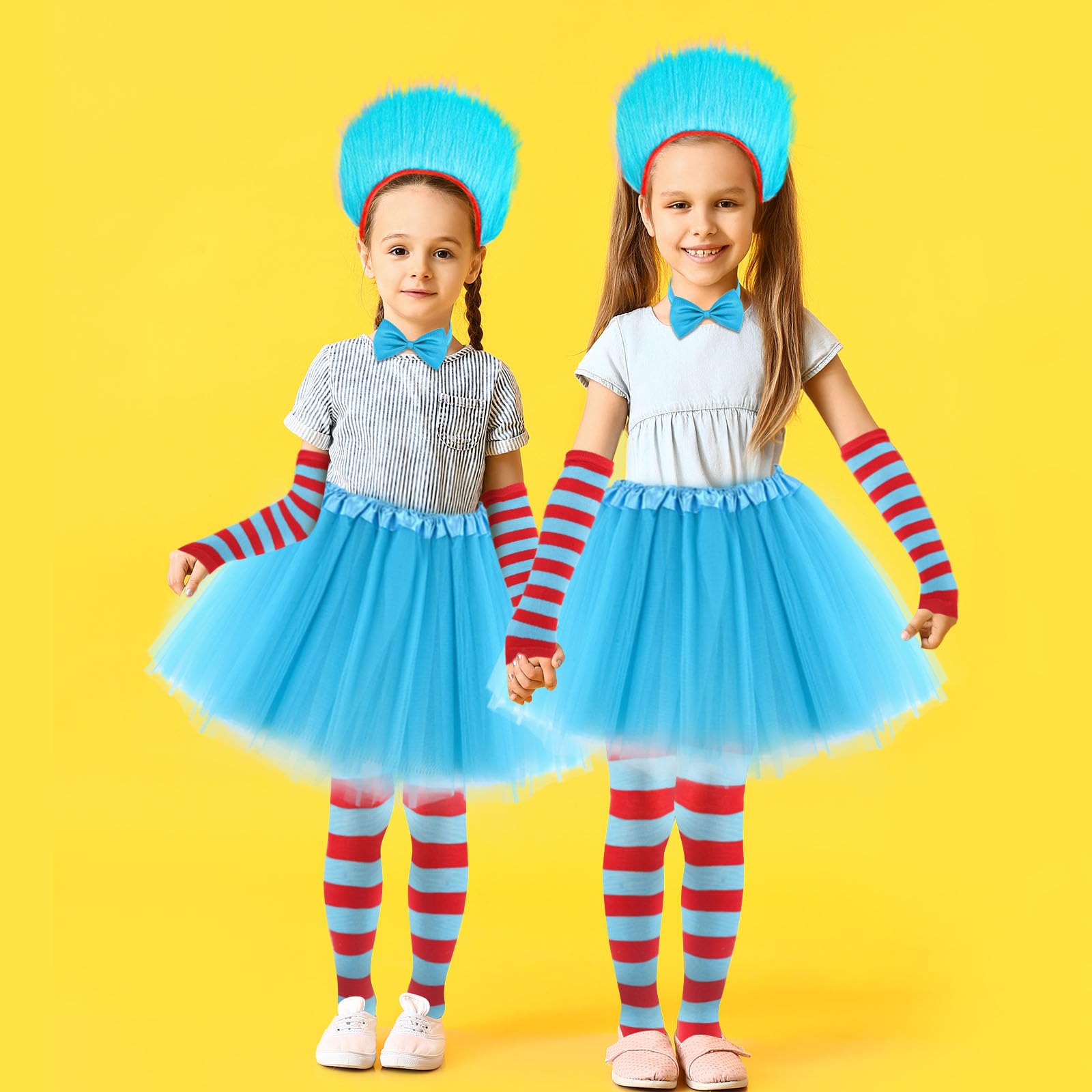 Kavoc 2Pcs Blue Fuzzy Headband for Adults for World Book Day Halloween Cosplay Party Supplies, S-M - Image 4