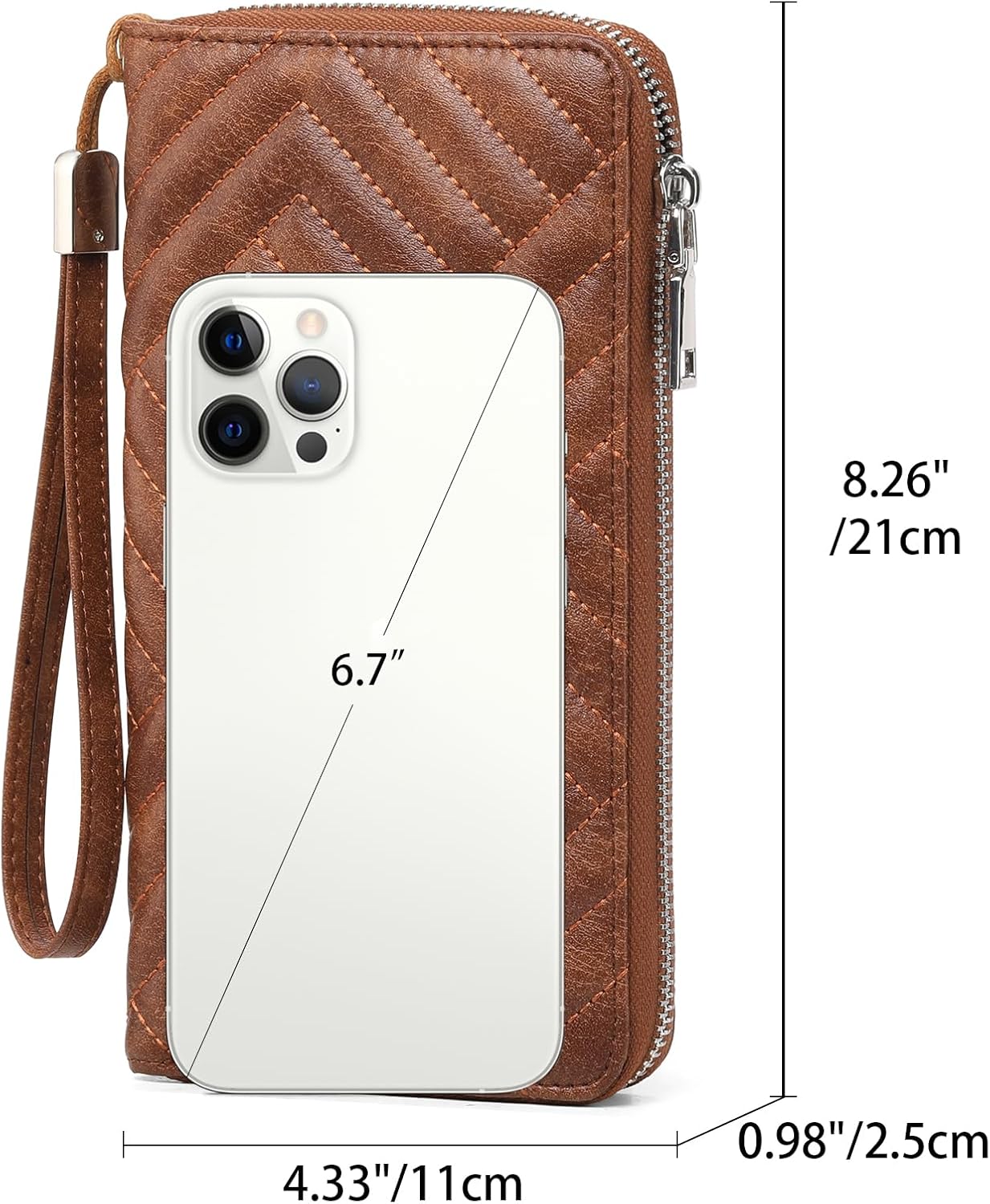 GOIACII Womens Wallet RFID Blocking Leather Large Capacity Long Purse Card Clutch Wristlet - Image 4