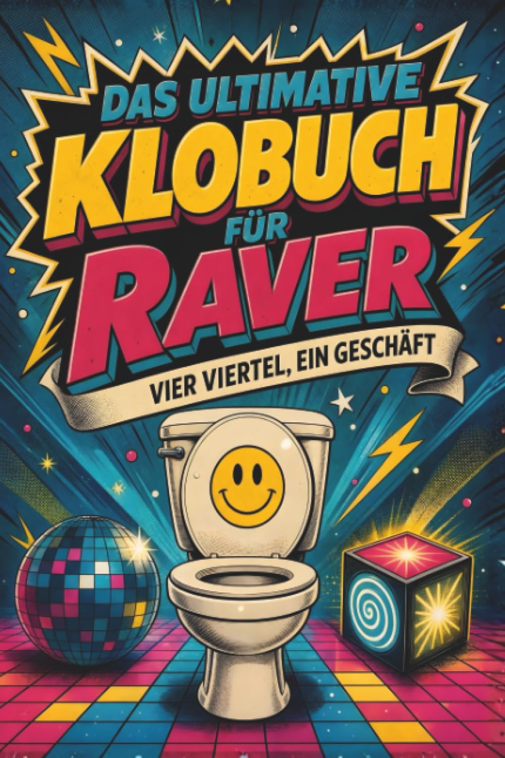 Das ultimative Klobuch für Raver: Vier Viertel, ein Geschäft. Lustiges Geschenk für Fans von Rave, Techno und 4/4-Takt