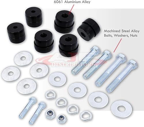 Miniatura 3 de AJP Distributors Kit de bujes de montaje en cuerpo de aluminio con suspensión de arrastre y soporte de núcleo de subbastidor, compatible con